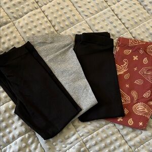Kids Bottoms Set - Black, Gray, and Red Paisley